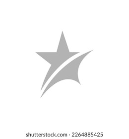Sternsymbol auf weißem Hintergrund, Vektorgrafik