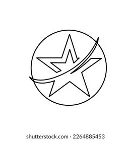 star icon on a white background, vector illustration