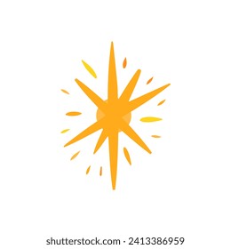 Sternsymbol auf weißem Hintergrund, Vektorgrafik
