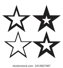  Icono de estrella en fondo blanco