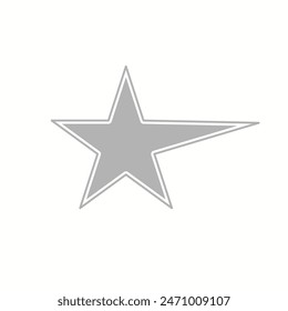 Sternsymbol auf weißem Hintergrund, Vektorillustration