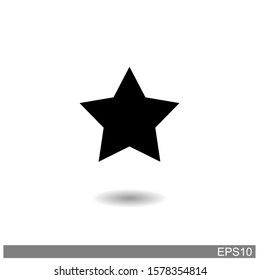 star icon on white background.vector Illustration