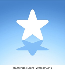 Star icon. Opportunity. Vector icon isolated on blue background.