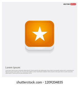 Star Icon Orange Abstract Web Button - Free vector icon