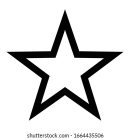 star icon outline isolated vector illustration