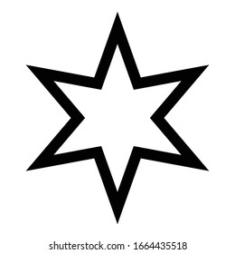 star icon outline isolated vector illustration