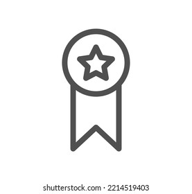 Esquema de icono de estrella y vector lineal.
