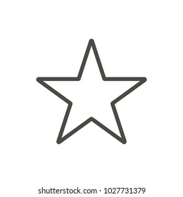 Star icon. Outline rank vector. Line sparkle symbol. Trendy flat ui sign design. Thin linear graphic pictogram for web site, mobile application. Logo illustration.