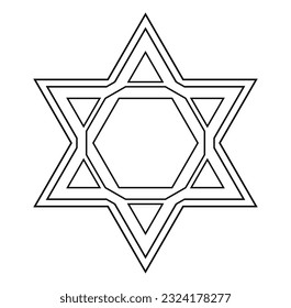 Sternsymbol. Rankenvektor. Linienfunksymbol. Trendy flaches UI-Zeichendesign. geometrische Form