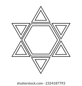 Star icon. Outline rank vector. Line sparkle symbol. Trendy flat UI sign design. geometric shape