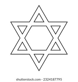 Icono de estrella. vector de rango de contorno. Símbolo de brillo de línea. Diseño de señas de interfaz de usuario plana de moda. forma geométrica