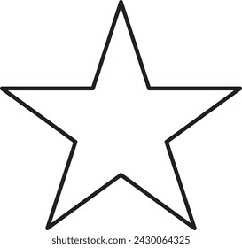 Star icon. Star outline sign. Favourite Star symbol. flat style.