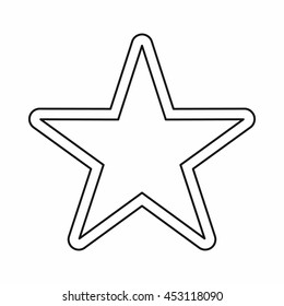 Star icon in outline style isolated vector illustration