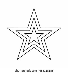 Star Icon Outline Style Isolated Vector Stock Vector (Royalty Free ...