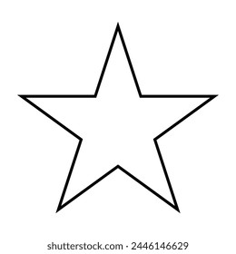 Ilustración vectorial de contorno de icono de estrella. Iconos vectoriales de estrellas. Vector de iconos de estrellas sobre un fondo blanco. Archivo EPS 25.