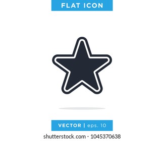 Star Icon With Outline Vector Logo Template