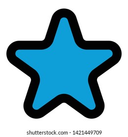 Star icon. Outline star vector icon for web design isolated on white background