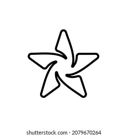 star icon outline vector white color