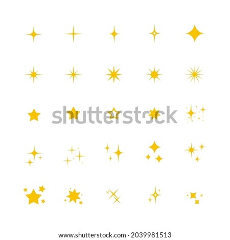 star icon pack. star symbol pack. isolated background. cute and minimalist.