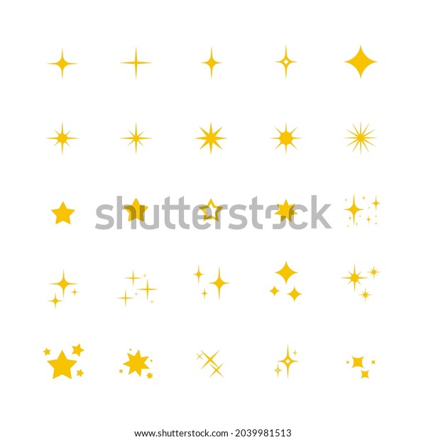 star icon pack. star symbol pack. isolated\
background. cute and\
minimalist.