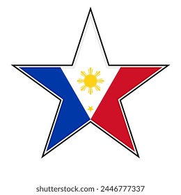 star icon of philippines flag. vector illustration isolated on white background