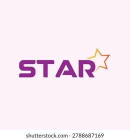Star Icon with purple color star writeup vector design