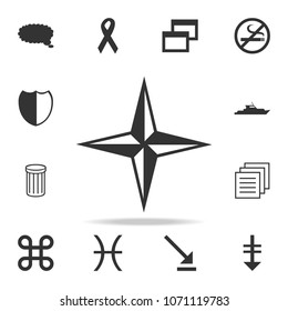 star icon, ranking mark with four rays. Detailed set of web icons. Premium quality graphic design. One of the collection icons for websites, web design, mobile app on white background