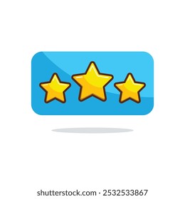 Star icon, rating app or brand concept illustration. Design flat illustration. Modern graphic elements for user interface pages, infographics, icons, etc.