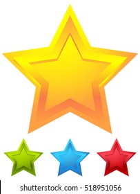 Star icon for rating, ranking, quality concepts
