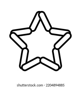 icono de estrella. signo de clasificación. ilustración vectorial