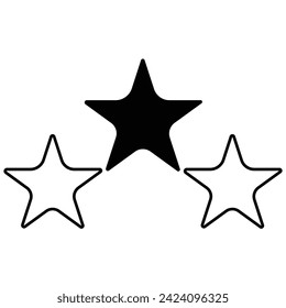 Star icon, rating star icon, star vector sign symbol. Vector illustration. Eps file 231.