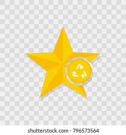 Star icon, recycle icon sign vector symbol