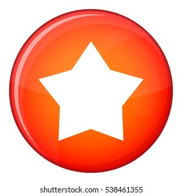 Star icon in red circle isolated on white background vector illustration