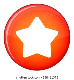 Star icon in red circle isolated on white background vector illustration