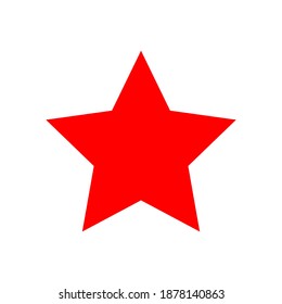 Star Icon Red, Star Symbol, Star Shape Simple For Clip Art, Vector