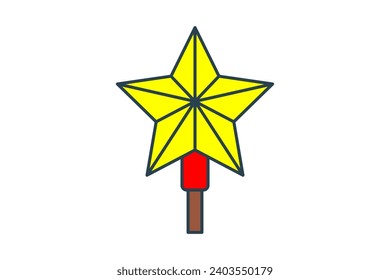 star icon. icon related to Christmas and the end of the year. flat line icon style. simple vector design editable