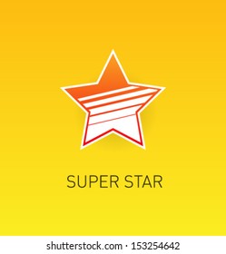 Star icon. Retro style. 