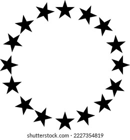star icon in round shep vector illustration on white background..eps
