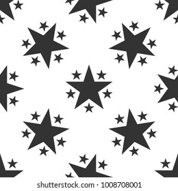 Star icon seamless pattern on white background. Favorite, Best Rating, Award symbol. Flat design. Vector Illustration