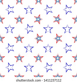 Star Icon Seamless Pattern, Star Shape Icon Vector Art Illustration