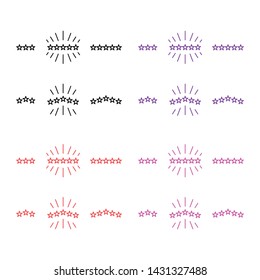 Star icon set , 4 color