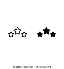 star icon set color editable on white background