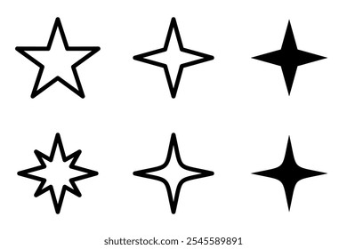 star icon set design template
