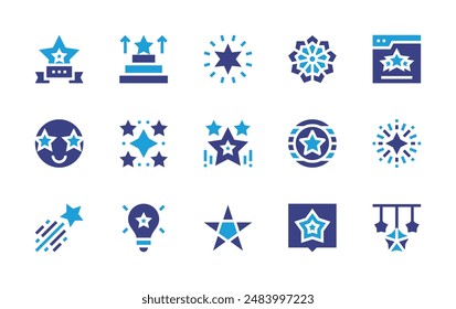Star icon set. Duotone color. Vector illustration. Containing star, shootingstar, rating, idea, winner.