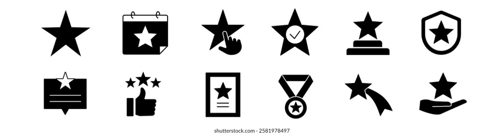 Star icon set. Star  icons