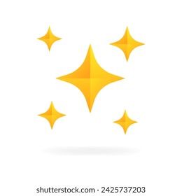 Star icon set. Star icons. Flat style. Vector icons