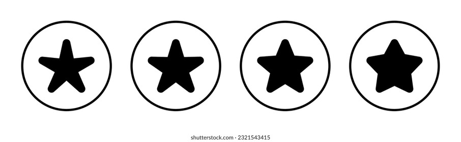 Star Icon set illustration. rating sign and symbol. favourite star icon