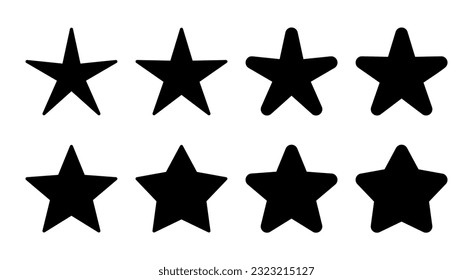 Star Icon set illustration. rating sign and symbol. favourite star icon