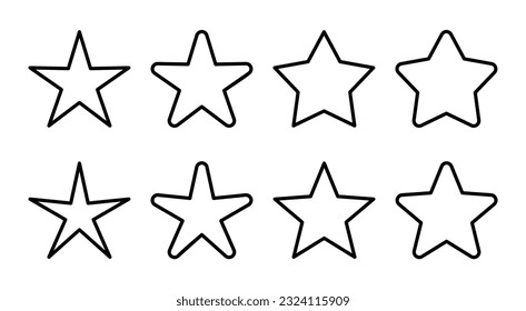 Star Icon set illustration. rating sign and symbol. favourite star icon