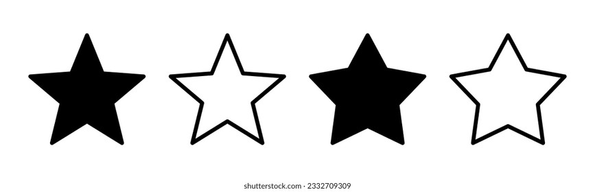 Star Icon set illustration. rating sign and symbol. favourite star icon